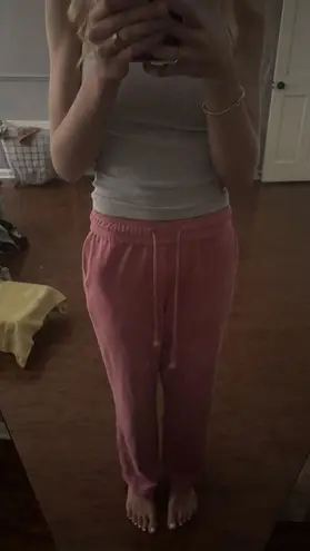 Pink wide leg sweatpants Size XS