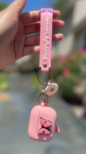 Pink Butterfly Charm AirPod Pro Case