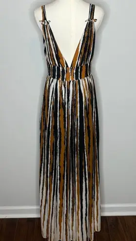 Torn By Ronny Kobo Ronny Kobo Multicolored Salee V-neck Flowy Maxi Dress Womens Size Medium