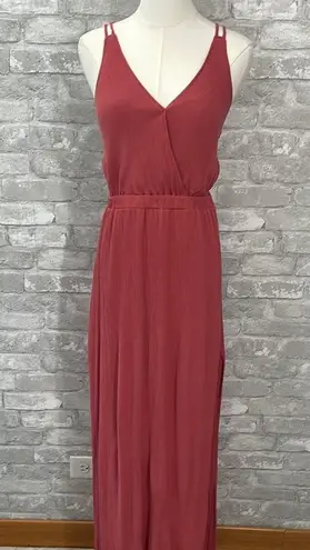 Lulu's Lost in Paradise Rusty Rose Maxi Dress Pink