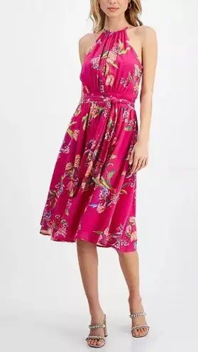 RACHEL Rachel Roy Women's Jinx Chiffon Midi Dress Lilac Bloom Sz 10 NWT Pink