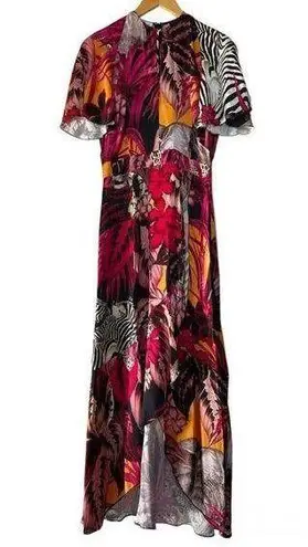 Just Cavalli Cape Sleeve Keyhole Dress Size 44IT Medium