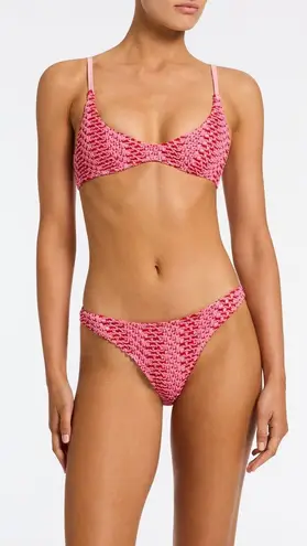Triangl  Maia Alina Pink Crochet Scoop Bikini Set - Image 1