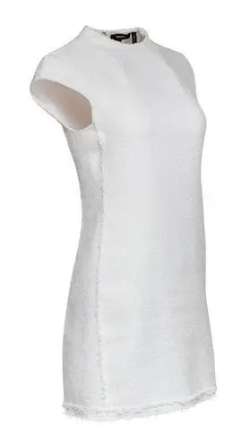 Theory - White Cotton Blend Textured Sheath Dress - size 2