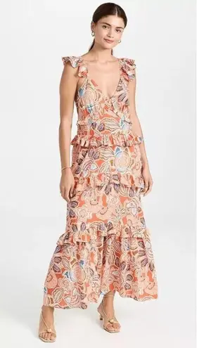 MISA Los Angeles NWT Olivia Rubin Rex Morrison Dress in Tangerine Flora Size S