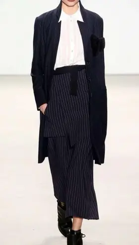 NEW Marissa Webb Jacob Pinstripe Heart Overcoat