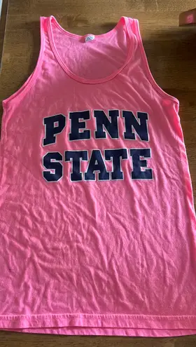 American Apparel Penn State Tank Top Size Small NEON pink 