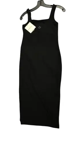 Beyond Yoga Spacedye Icon Midi Dress Sleeveless Color Darkest Night Black Sz S