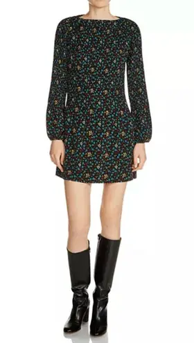 Maje Rockina Floral Print Mini Dress