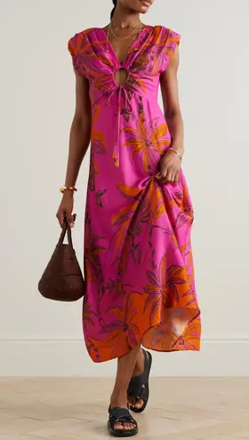 Farm Rio Beach Forest Lenzing™ Ecovero™ Viscose Maxi Dress, Size XS