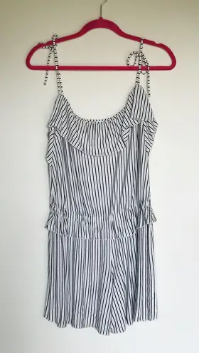 See By Chloe women’s ruffled striped jersey playsuit romper size US 6 small