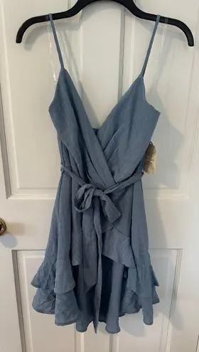 Altar'd State Blue Fit And Flare Dress