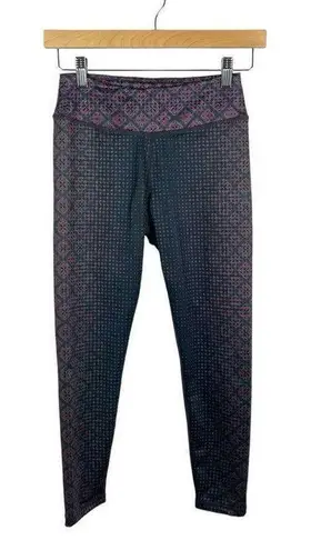 prAna NWOT Roxanne Printed Leggings in Grey/Purple Multi Size S