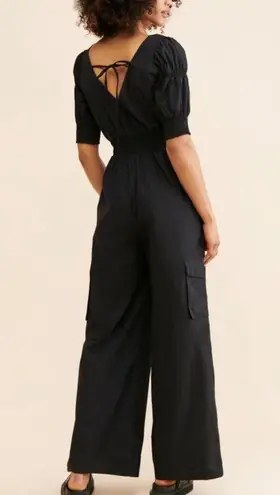 NWT Du Paradis Cargo Wide Leg Jumpsuit Tan Size XS