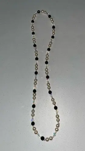 💜 Matching Set of 2 Handcrafted Beaded Necklaces White