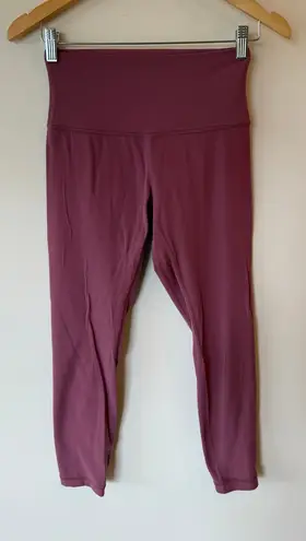 Lululemon Align II Leggings 6 Maroon Athleisure Gym Yoga Running High Waist Pink