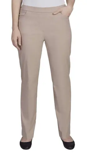 NEW Alfred Dunner Tummy Control Pants Classics Allure Pants Khaki 10P Tan