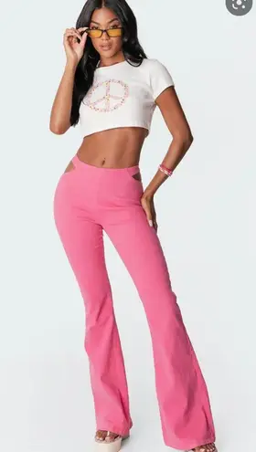 Edikted Pink Cut Out Pants/Brand new