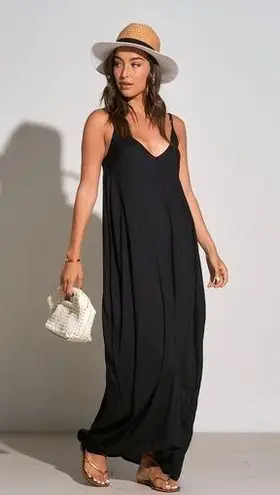 Elan  Black Jordyn Maxi Cover-Up