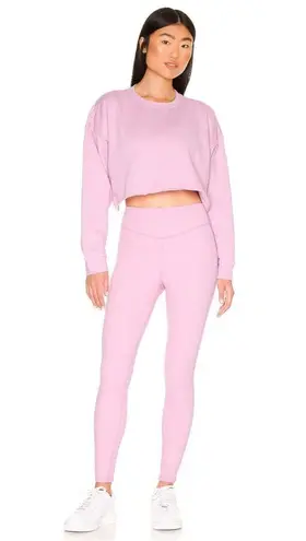 We Wore What Cropped Sweatshirt in Lilac