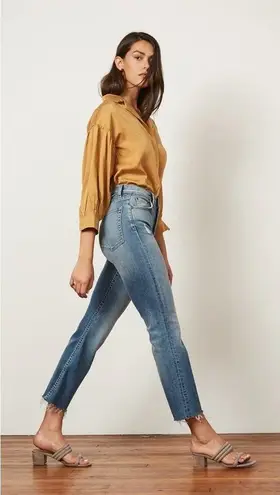 Boyish JEANS The Brady high-rise raw hem crop jeans mercy island size 32 NWT