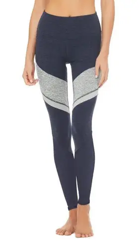 Alo Yoga ALO Navy And Grey Heathered Leggings 