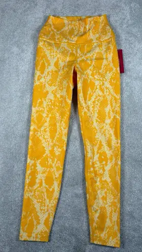 NWT Carbon38 Printed High Rise Legging Sz. Xs "Kumquat Snake Yellow"