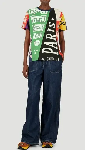 KENZO Flag Print Oversize Cotton T