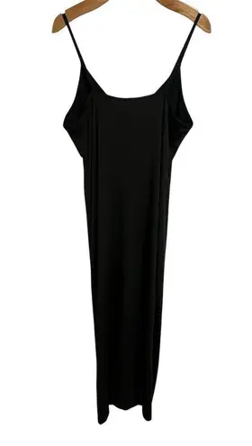 Daisy Brand Maxi Coctail Dress Women's Size 1X Black Spaghetti Strap V-Neck NEW