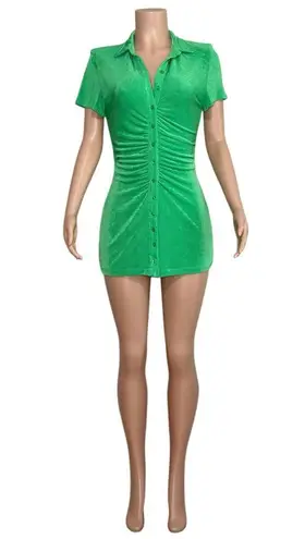 With Jean WITH JÉAN Alexa Mini Dress, Juicy Green, Small