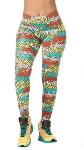 Zumba Fitness Be About Love Perfect Long Leggings - Teal Me Everything XXL - NWT