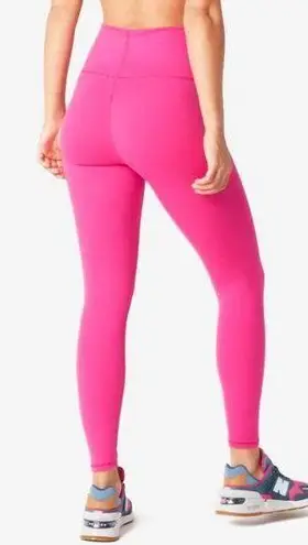Terez Zara TLC Leggings Pink Fuchsia High-Rise Hi-Waist Skinny Pants Yoga Tights