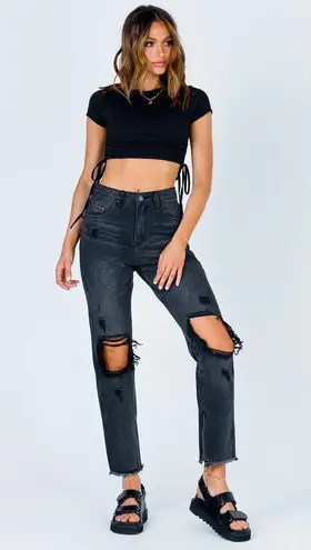 Princess Polly Erissa Knee Rip Jeans