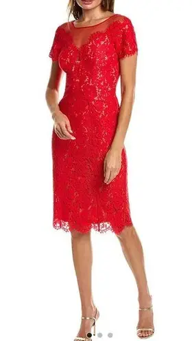 Rene by Rene Ruiz red lace cocktail dress Size 10