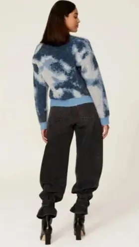 The Kooples Blue and Gray Colorblock Alpaca Blend Sweater Size 1/Small