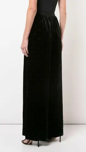 Ulla Johnson NEW NWT $550 Size 2 Maia Palazzo Silk Pants Velvet Black Dot print