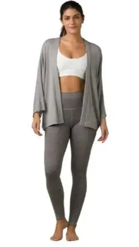 prAna New Women's L Foundation Seabrook Wrap Modal Cardigan Gray Size Large