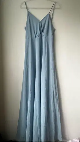 Petal and Pup  Flourish Light Blue Bridesmaid Maxi Dress L