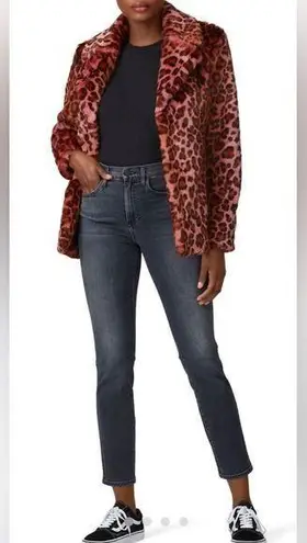 Unreal Fur Faux Dark Pink Urban Tiger Teddy Coat Jacket Mob Wife Aesthetic Furry