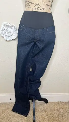Paige Premium Denim Maternity Melrose Jeans in Dark Blue Size 29