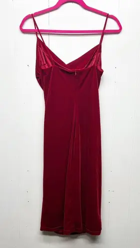 Laundry by Shelli Segal  Velvet Red Bodycon Sleeveless Women's Midi Dress Size XS