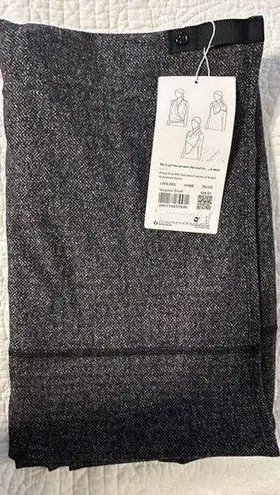 Lululemon  Vinyasa Scarf OS Black Heathered Herringbone Logo Wrap Luon NEW