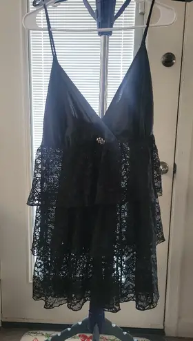 Cacique Country Black Lace Babydoll Chemise Lingerie Women’s 18/20