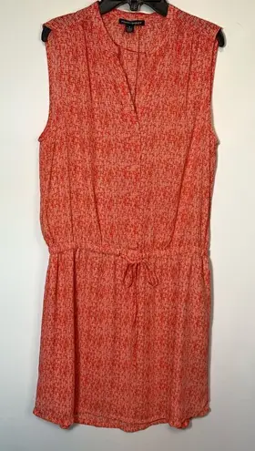 Hilary Radley Women's Lined Layered Sheer Tunic Midi Dress Orange Size 6