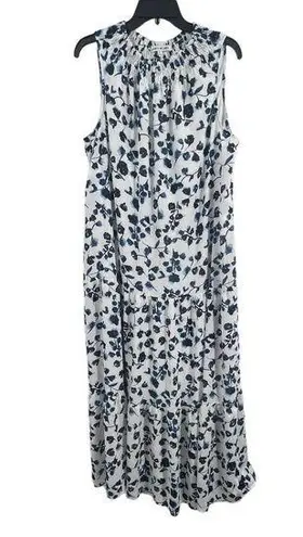 Elizabeth and James  Blue Floral Sleeveless Tiered Maxi XL