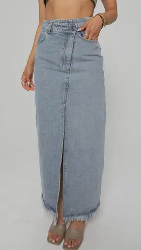 ZARA Denim Maxi Skirt