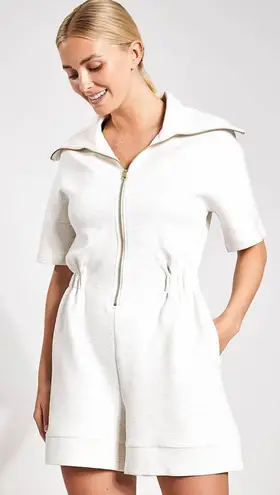 Varley Caldwell Jersey Playsuit - Ivory Medium