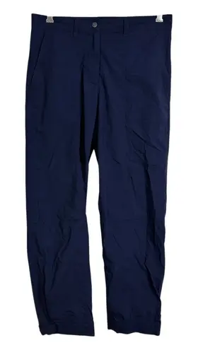Anatomie Chantal Pants Womens Medium Blue Travel Stretch Lightweight Snap Cuff