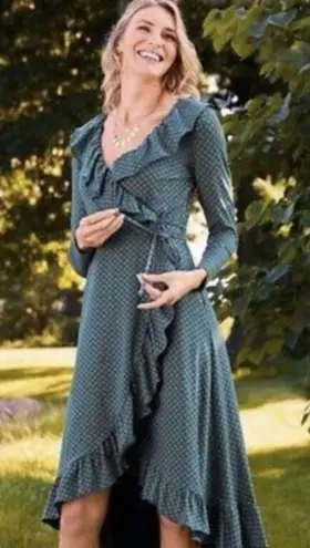 Matilda Jane Reunion Ruffle Wrap Around Dress XS