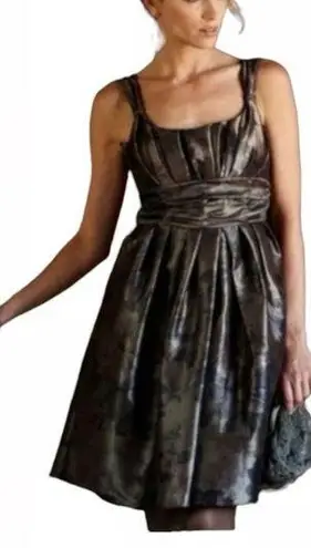 Peruvian Connection Borealis Satin Pleated Mini Dress